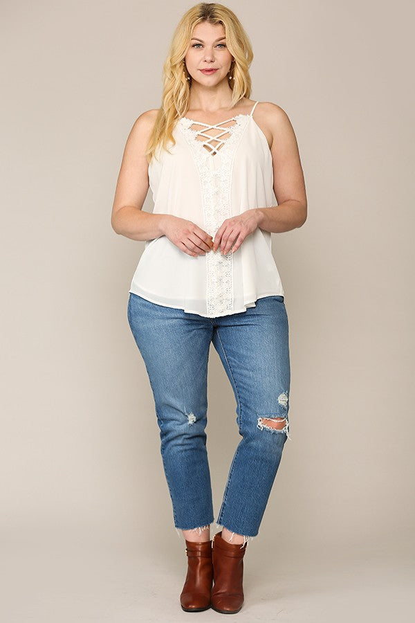 Flowy Lattice Blouse